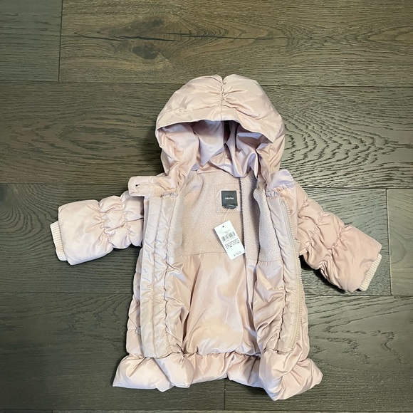 Baby gap pink puffer winter coat 0-6M NWT Ret $115 - Picture 2 of 4